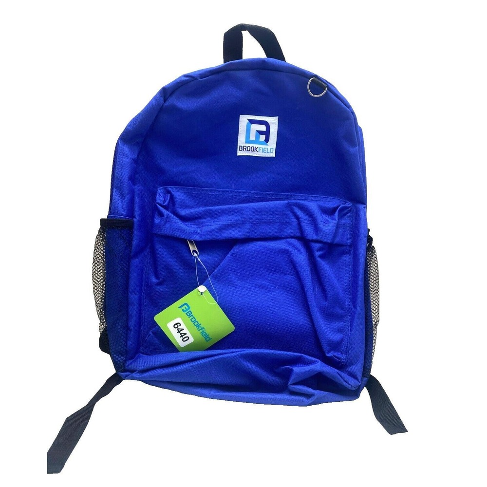 Brookfield Backpack 17" Mesh‎ Side Bottles Padded Straps Travel School Bag NWT